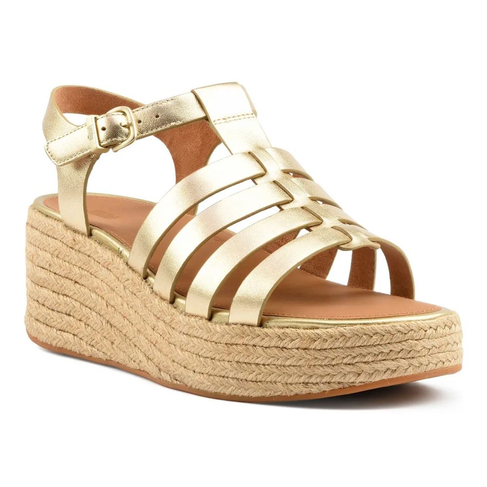 Fitflop PLATFFORMS ESPADR. LEATHER FISHERMAN WEDGE SANDALS-37 37