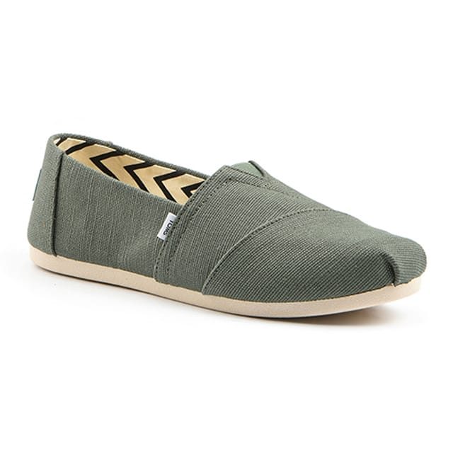 Toms - Classic Alpargata Heritage Canvas-37, für Damen, Grün, Größe 37