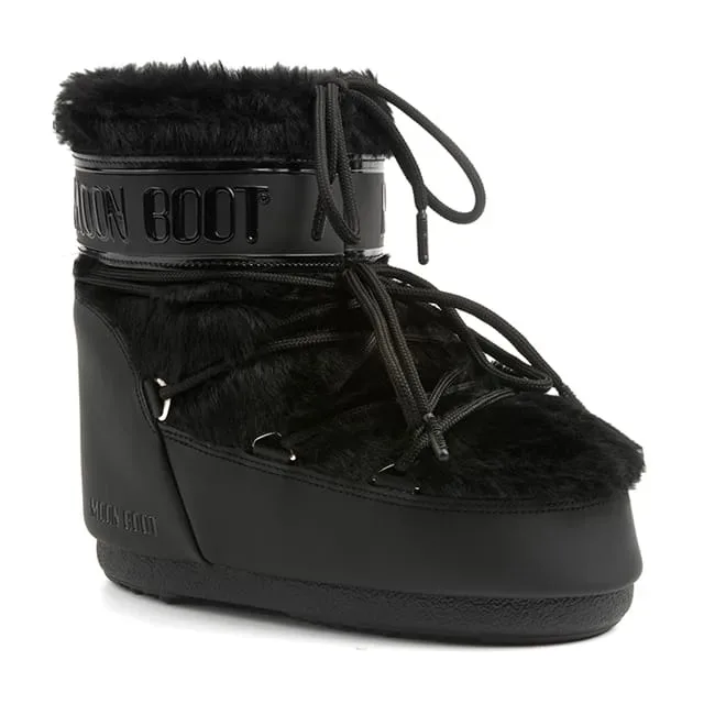 MOON BOOT - Mb Icon Low Faux Fur, für Damen, Schwarz, Größe 36