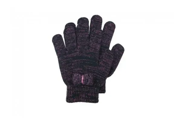 Complement europe 720782726 GANTS UNITAILLE GRIS FONCE LUREX ROSE-0 Einmalige Grösse