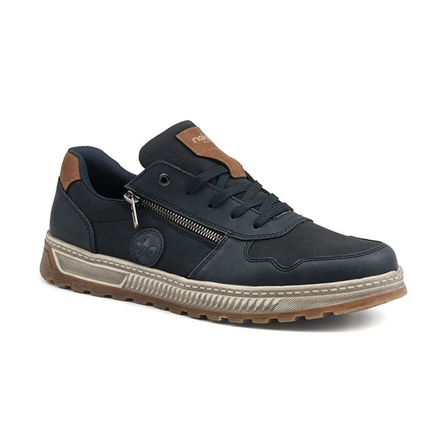 Rieker Sneaker Freizeitschuh, Halbschuh, Schnürschuh mit Kontrastbesatz
