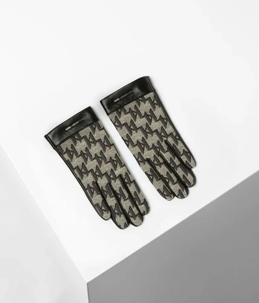 Karl Lagerfeld - Monograme Jkrd Glove-s, für Damen, Schwarz, Größe S