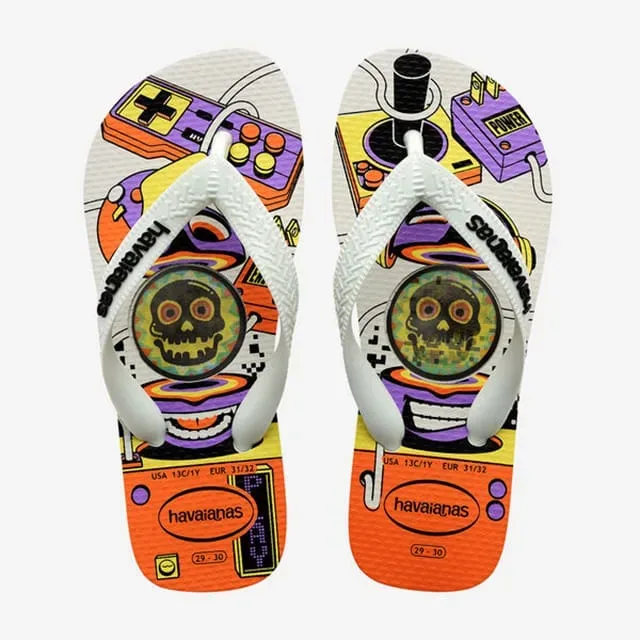 Havaianas - Kids Top Holographic-29-30, Kids Holographic Flip Flops, 29/30, Weiss