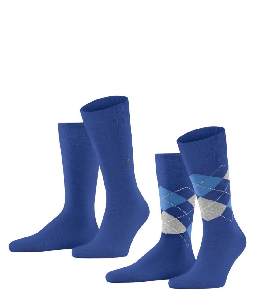 Burlington - Duopack, wadenlange Socken, für Herren, Dunkelblau, Größe 40-46