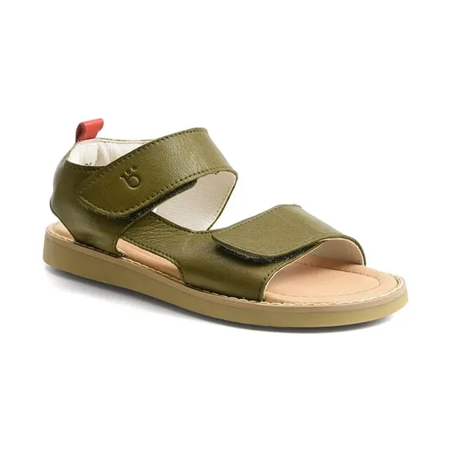 Benjie - Pregassona, Pregassona Flache Ledersandalen, 27, Khaki