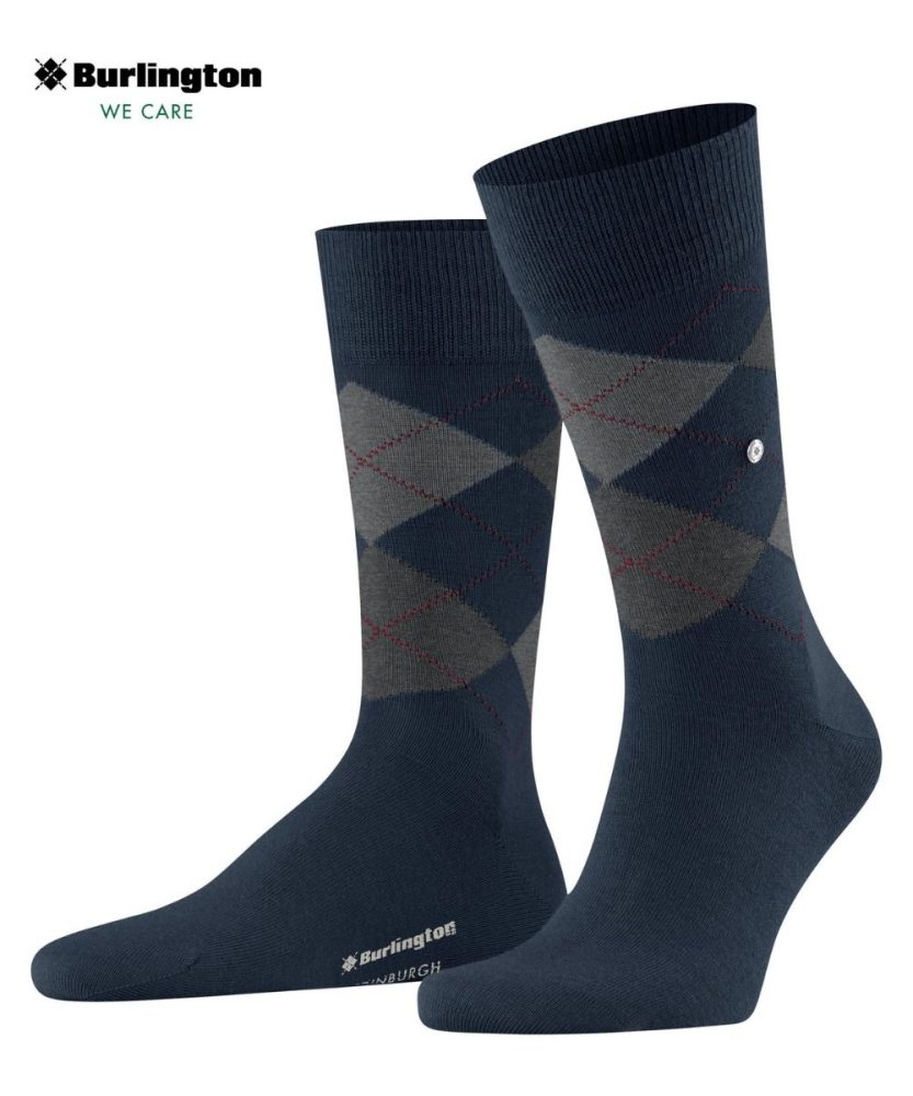 Burlington - Wadenlange Socken, für Herren, Marine Größe 40-46