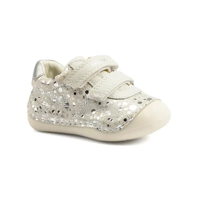 Geox - Tutim, Tutim Babyschuhe mit Klettverschluss, 18, Silber