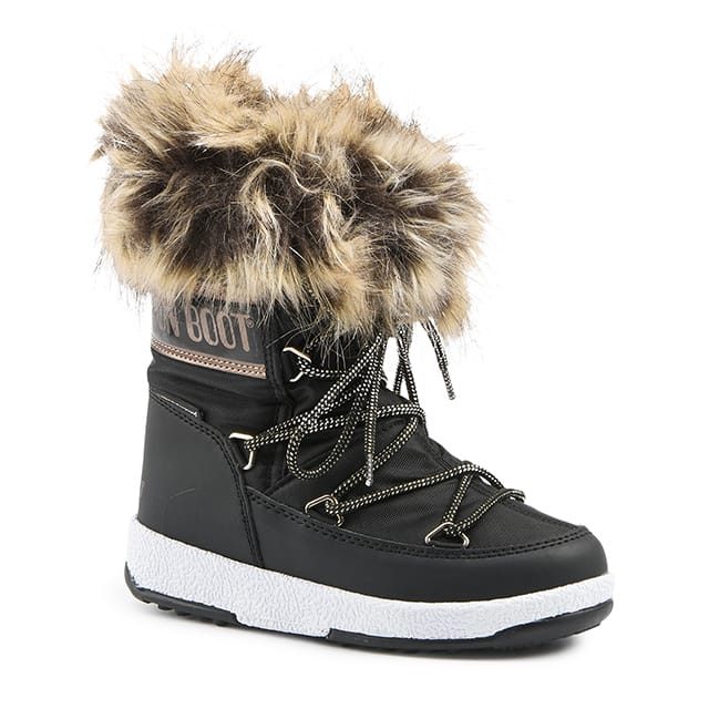 MOON BOOT - Boot Jr. girl Monaco low WP-28, 28, Schwarz