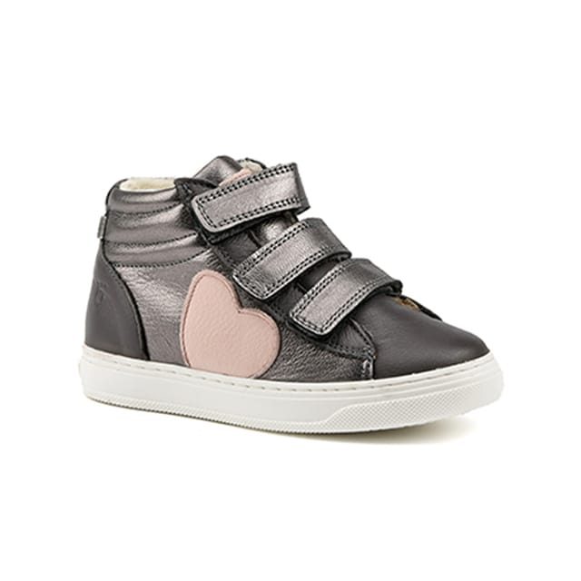 Benjie - Cologny-24, Cologny-22 High-Top Sneakers mit Herz-Detail, 24, Grau