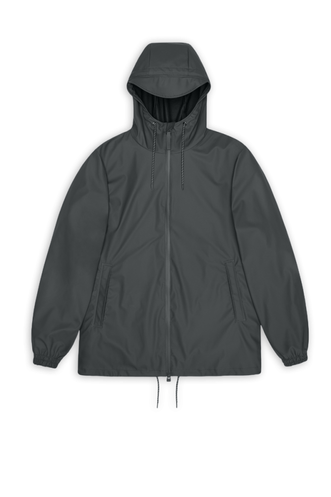 RAINS - Windjacke mit Kapuze, für Herren, Dunkelgrau, Größe L