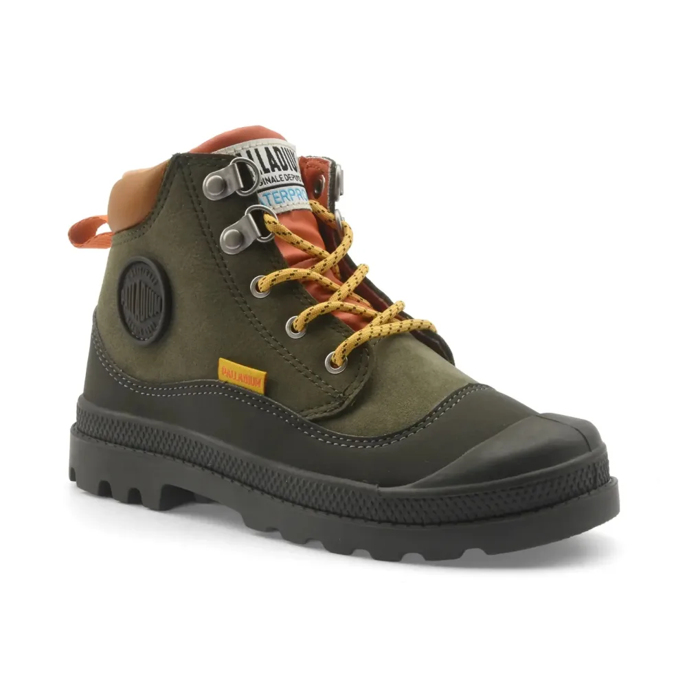 PALLADIUM - Stiefelette 58891, Pampa Hi Cuff Hkr Wp Stiefelette, 34, Grün
