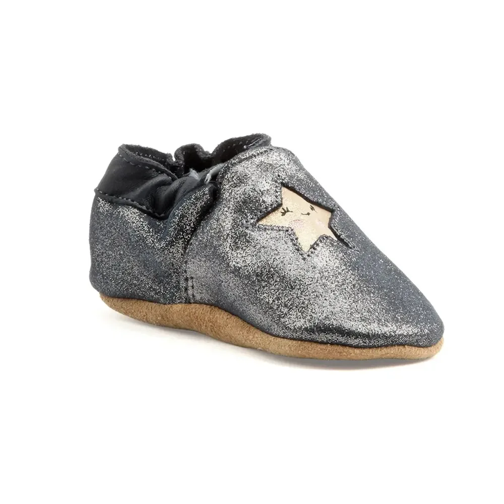 Robeez - Circus Style, Circus Style Glitzer Stern Babyschuhe, 19, Aquamarine