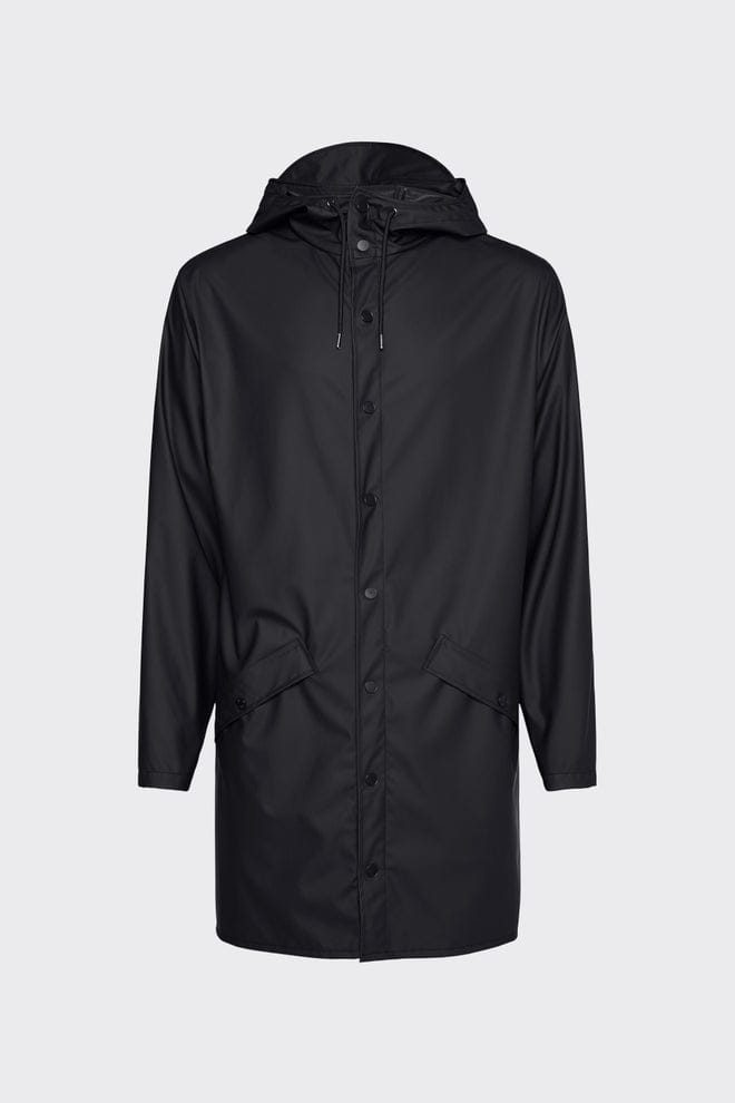 RAINS - Langer Regenmantel, Oversized Fit, für Damen, Black, Größe S