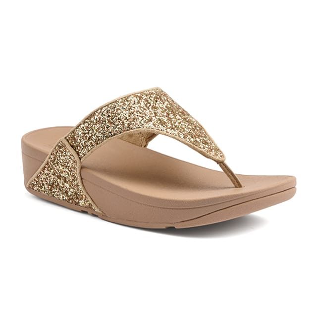 Fitflop - sandalen für en lulu glitter pu, für Damen, Gold, Größe 42