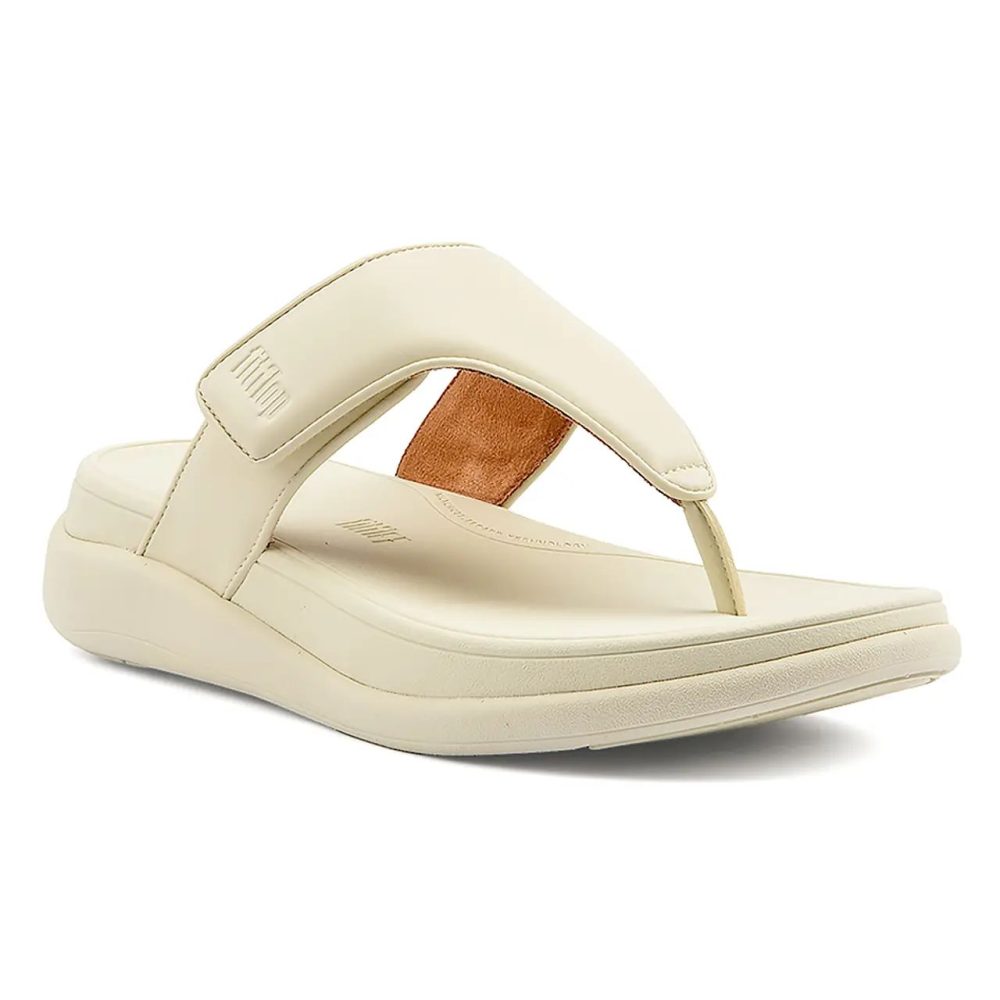 Fitflop - F-mode Go Adjustable Flatform Toe-post Sandals, für Damen, Écru, Größe 42