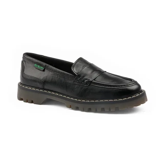 Kickers - Deck Loafer-37, für Damen, Schwarz, Größe 37