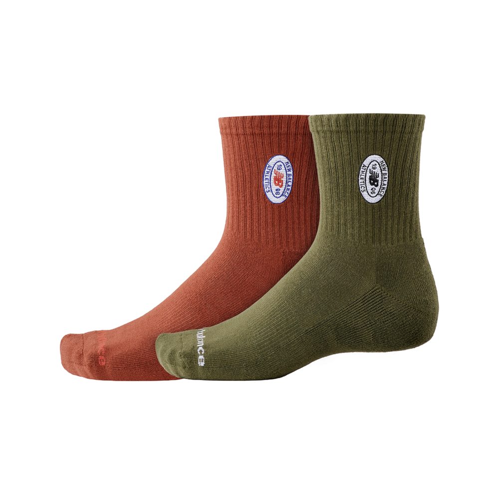 New Balance New Balance Graphics QTR Crew Socks 2 Pack unisex, mehrfarbig, Grösse: S  unisex, mehrfarbig, Grösse: S