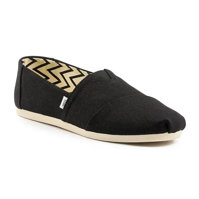 Toms - Classic Alpargata Recycled cotton canvas-40.5, für Herren, Schwarz, Größe 40.5
