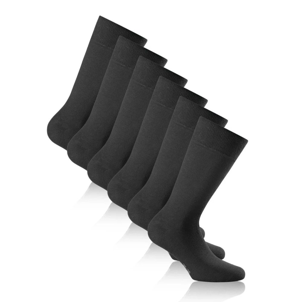 Rohner - Socken  3er Pack Bequem sitzend-cotton II 3-er Pack, für Damen, Schwarz, Größe 47-49