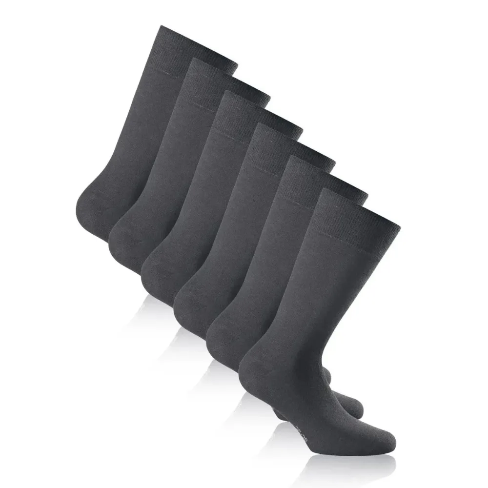 Rohner basic Cotton ll Anthracite 43 - 46 3er Pack