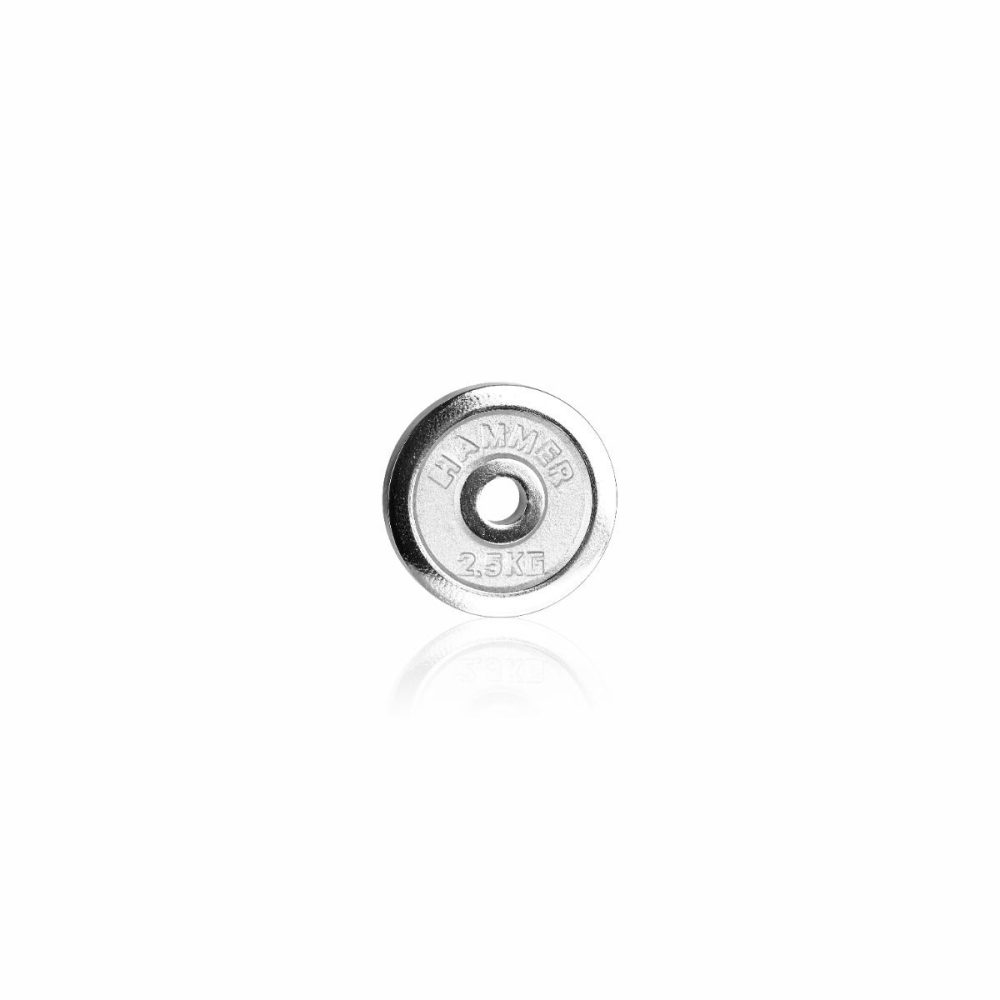 HAMMER Hanteln und Gewichte Hantelscheibe 30 mm 2.5 kg chrom