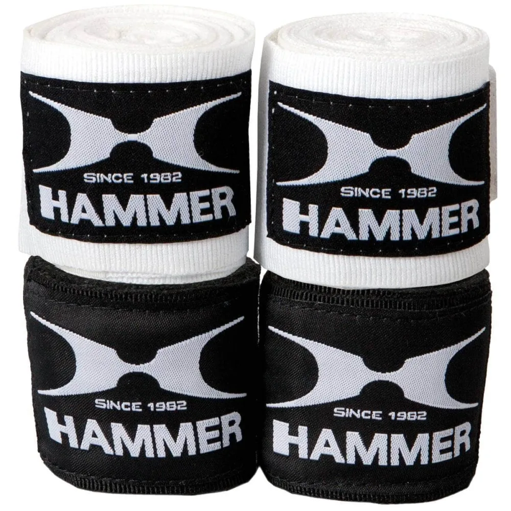 HAMMER BOXING Trainingszubehör Boxbandagen, elastisch 2.5m - weiß