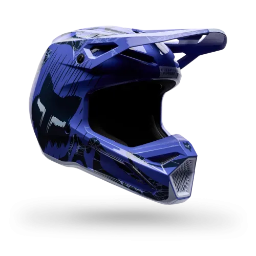 Fox Racing Yth V1 Diffuse SE Helm BLAU