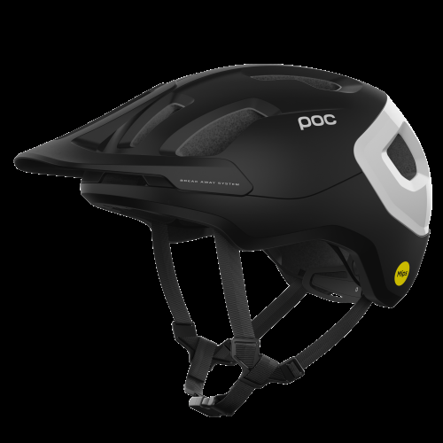 POC Axion Race MIPS Velohelm - Uranium Black Matt/Hydrogen White