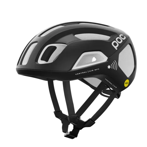 POC Ventral Air MIPS NFC Velohelm - Uranium Black / Hydrogen White Matt