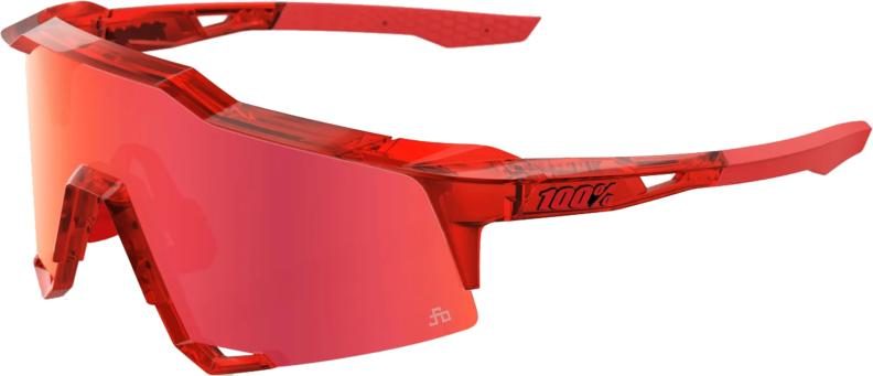 100% Speedcraft Gloss Translucent Red/Hiper Red Mirror lens