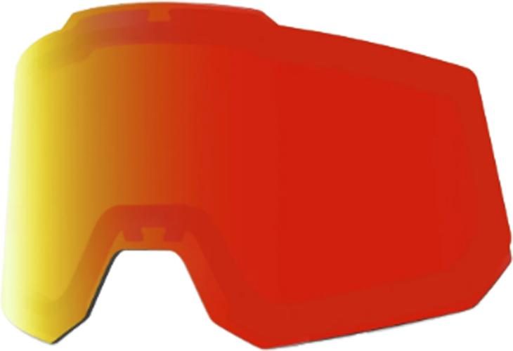 100% Snowcraft Replacement Lens - Hiper Dual Pane Mirror Red Lens