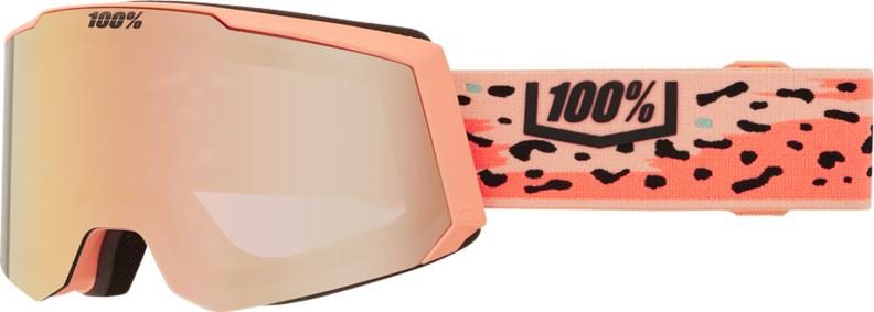 100% SNOWCRAFT S HiPER Goggle Safari - Mirror Peach Lens