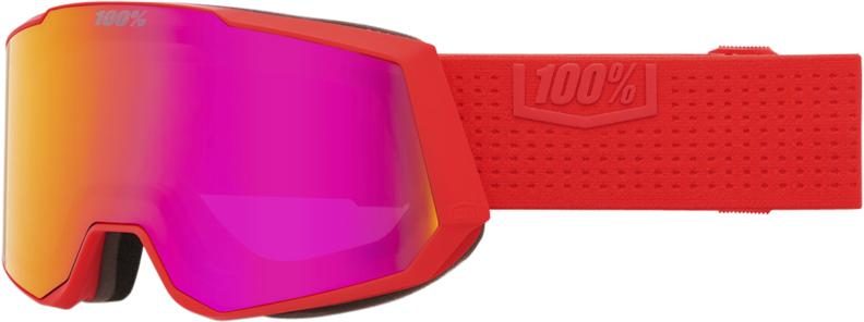 100% Snowcraft XL Hiper Goggle Hiboo - Mirror Dark Red Lens