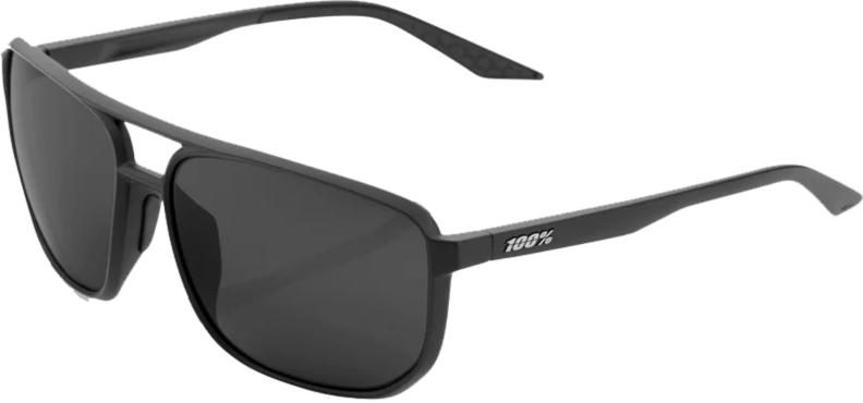 100% Konnor Brille Matte Black - Black Mirror Lens