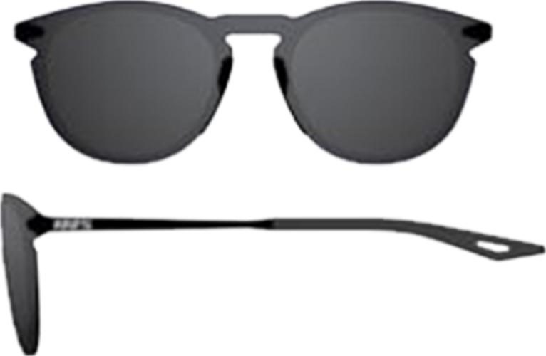 100% Legere Round Brille Polished Black - Smoke Lens
