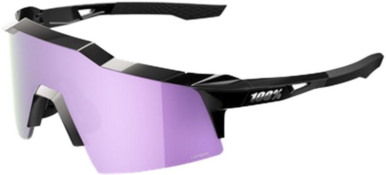 100% Brille Speedcraft SL - Polished Black - HiPER Polarized Lavender