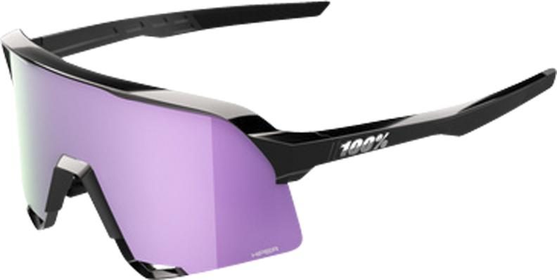 100% Brille S3 - Polished Black - HiPER Polarized Lavender Mirror