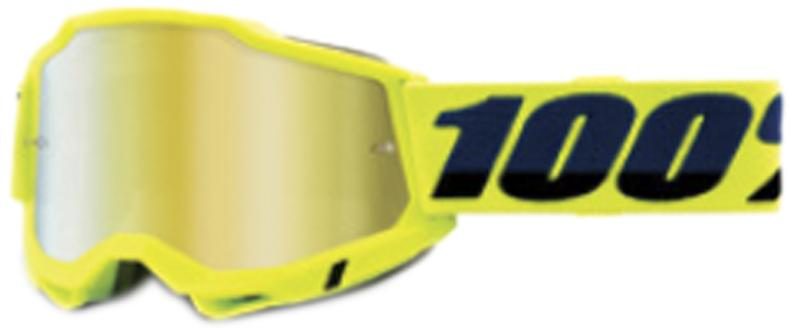 100% ACCURI 2 JUNIOR Goggle Neon Yellow - Mirror Silver Lens