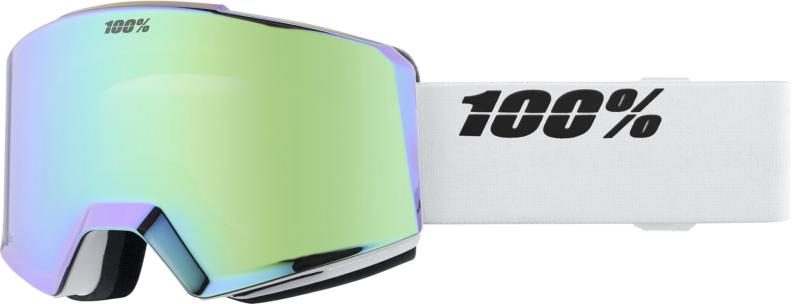 100% NORG HiPER Goggle White/Green - Mirror Green Lens