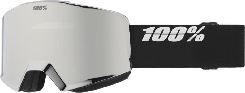 100% NORG HiPER Goggle Black/Silver - Mirror Silver Lens