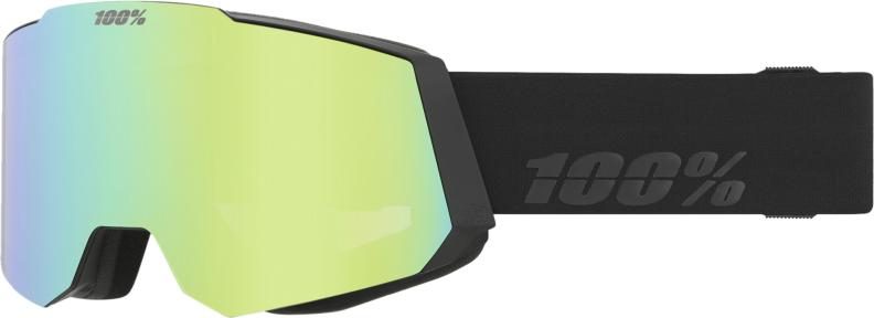 100% SNOWCRAFT HiPER Goggle Black/Green - Mirror Green Lens