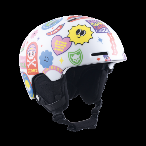 TSG Kinder Skihelm Arctic Nipper Maxi 2.0 Graphic Design - white happy sticker