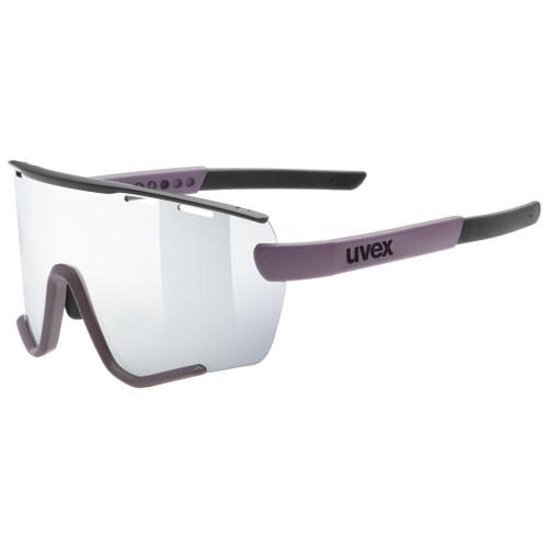 Uvex Sportstyle 236 Sportbrille Small Set - Plum Black Matt Mirror Silver, Clear