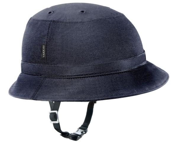 YAKKAY Velohelm Schwarz + Cover Tokyo Denim