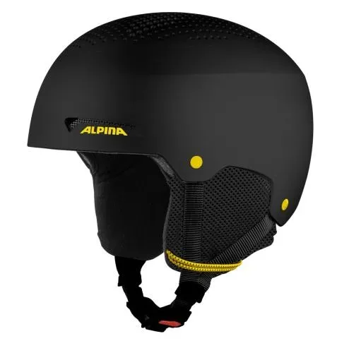 Alpina Pala Skihelm - Black Matt-Yellow