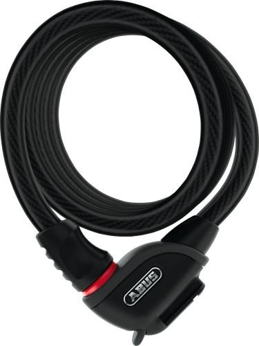 Abus Spiralkabelschloss Phantom 8950/180 mit Halter TexFL - schwarz