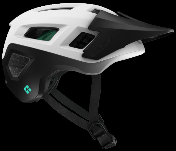 LAZER Unisex MTB Coyote KinetiCore Helm - white black