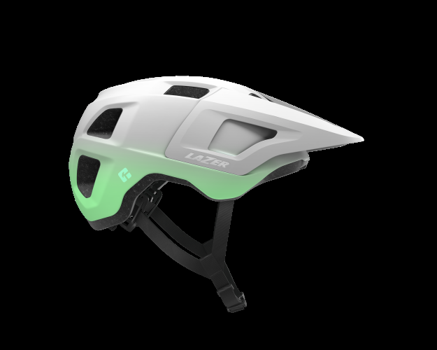 LAZER Unisex MTB Finch KinetiCore Helm - matte white mint