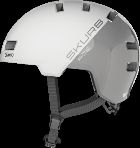 ABUS Velohelm Skurb ACE - Silver White