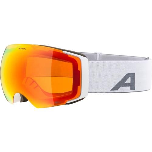 Alpina Falera Mag Q-Lite Skibrille - white matt, red s2